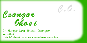 csongor okosi business card